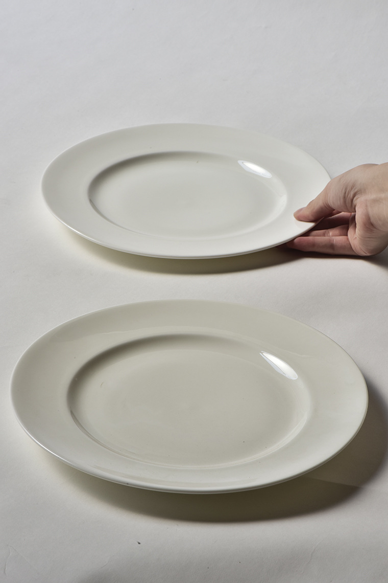 骨瓷牛排餐盘大盘子陶瓷简约纯白色家用餐具五星级酒店白瓷库存