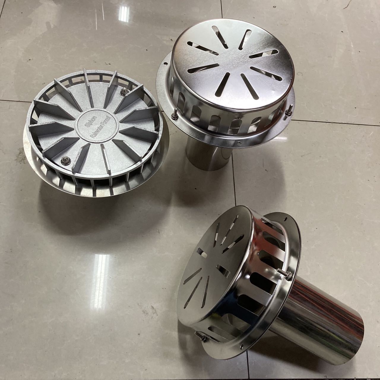 现货供应 天沟地漏 pe铝合金87型虹吸雨水斗 不锈钢雨水斗