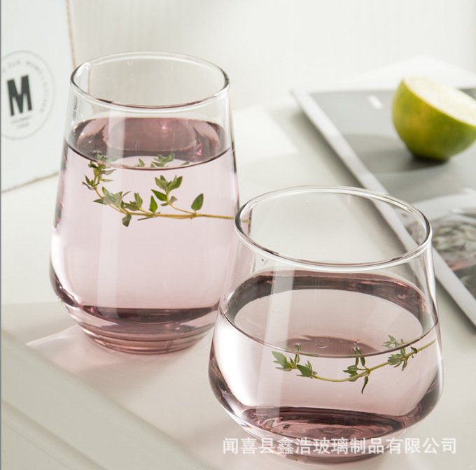 玻璃杯创意喝水杯子早餐杯牛奶杯饮料杯个性泡茶杯花茶杯家用套装