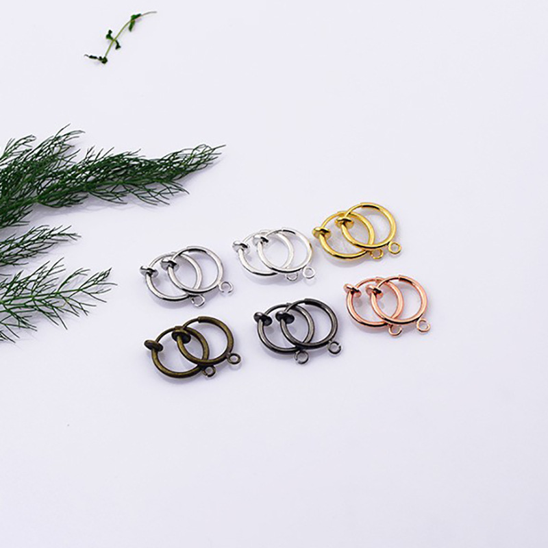 专业生产手工diy配件耳夹小饰品18k真金弹簧耳夹转换器弧线耳夹