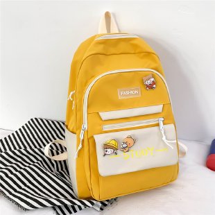 2022 Spring and Summer New Junior High School Student Campus Large Capacity Contrast Color Schoolbag Girls Leisure Travel Backpack Wholesale