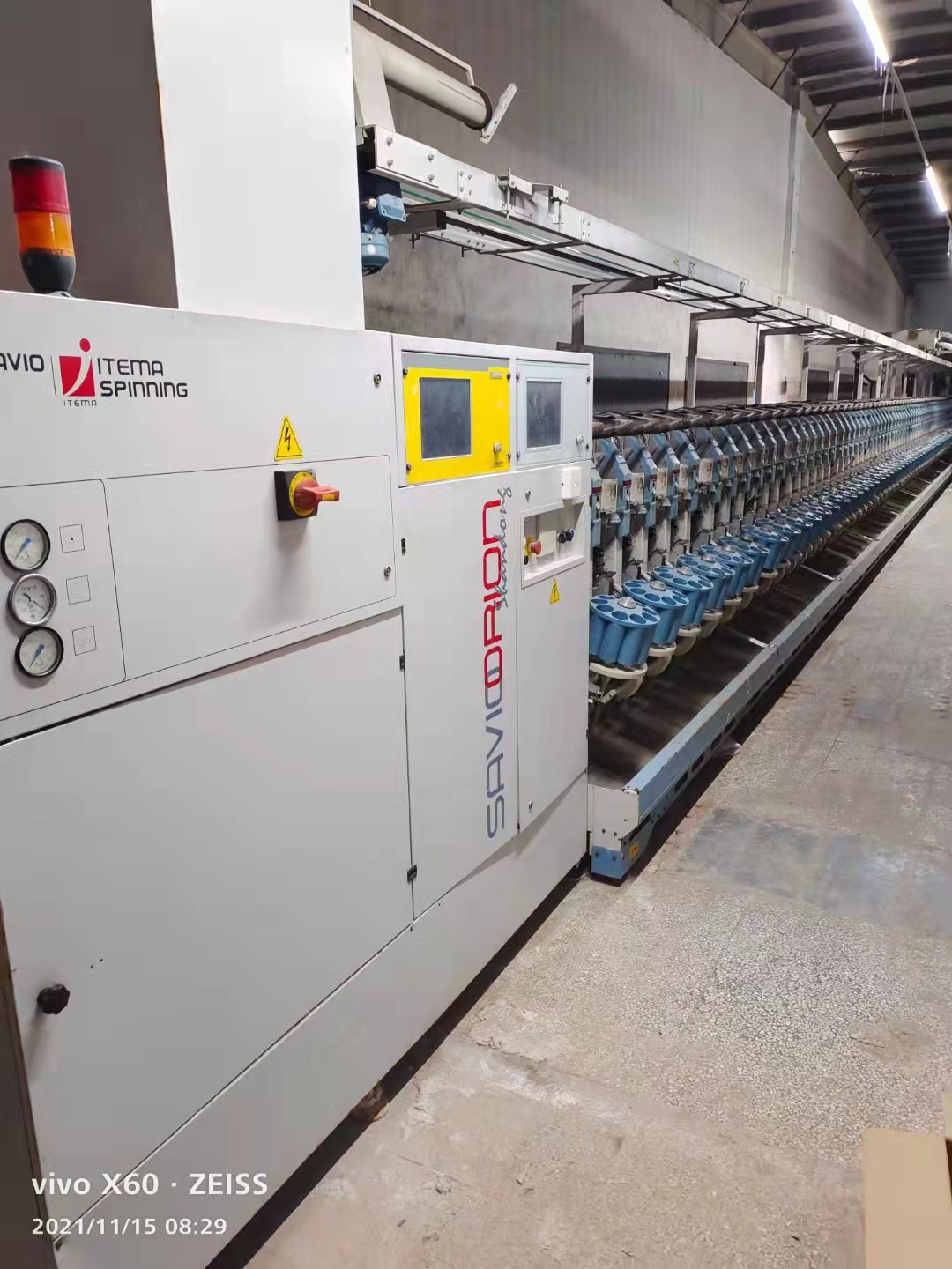 厂家出售活机济宁易络佳自落四台,66锭/台,活车在纺