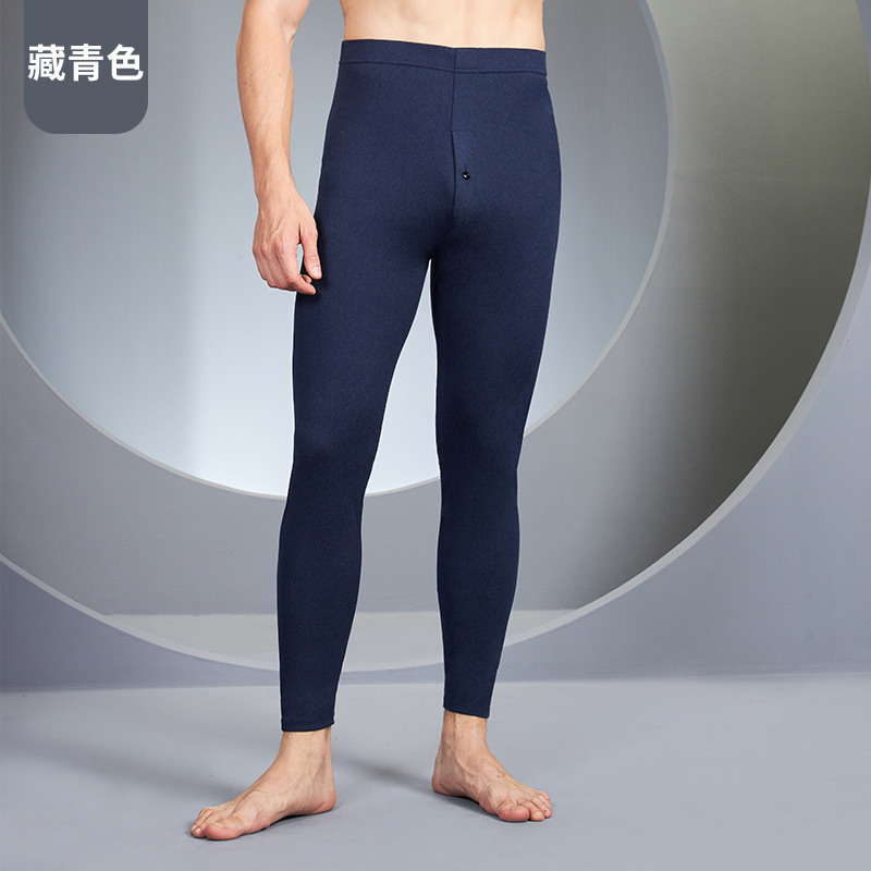 Long Johns Men's Warm Pants Woollen Trousers Men's Knee Pad Sweat Pants Leggings