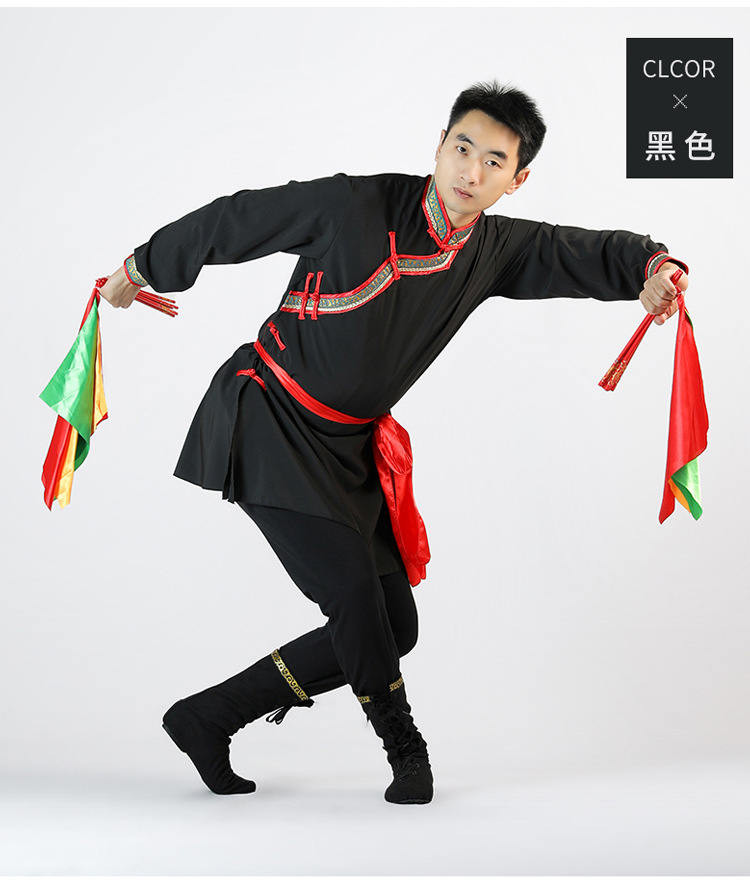 男款新式民族蒙族舞蒙古舞蹈演出服装新款舞台表演艺考服饰练功服