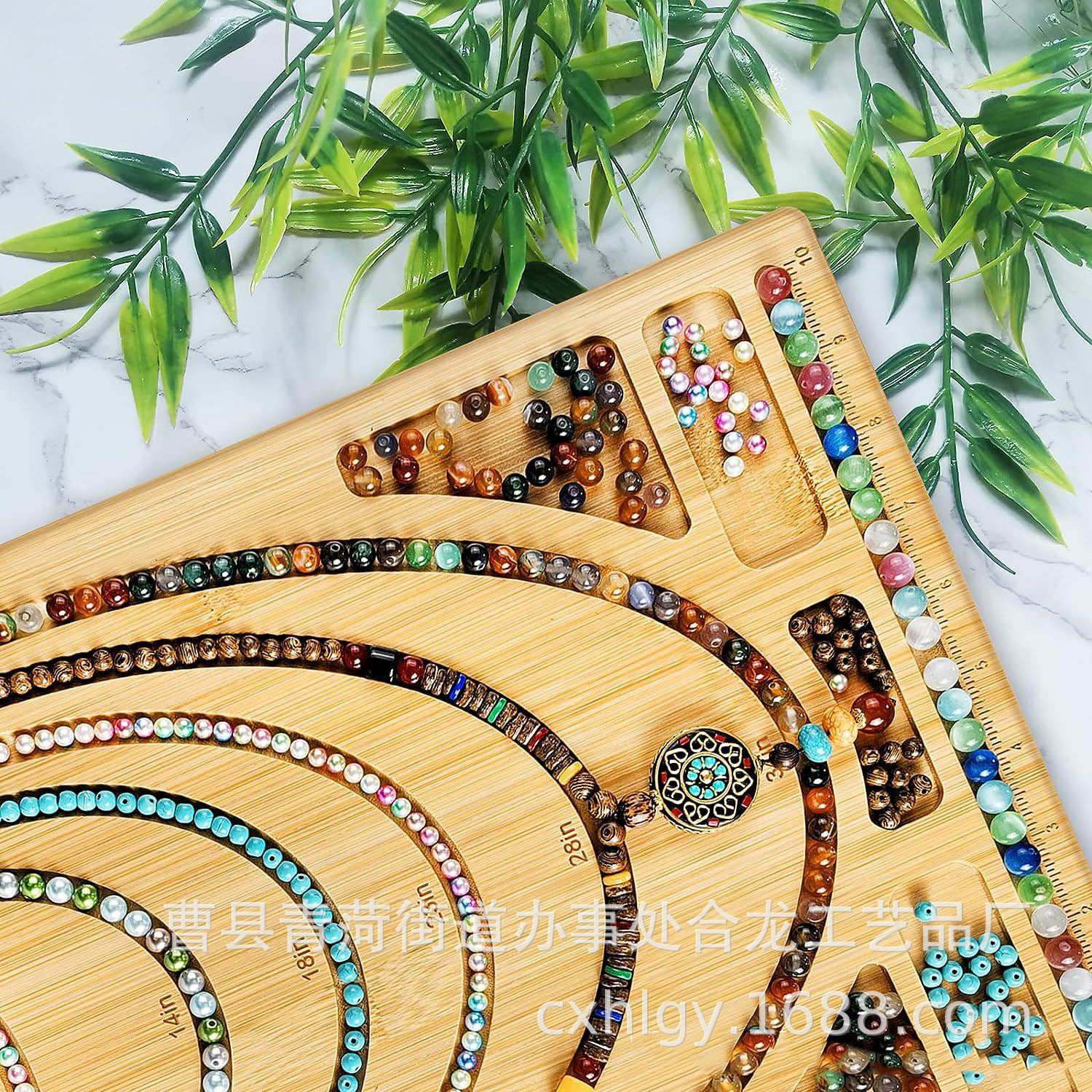 Jewelry Bracelet Design Plate Crafts Beading Tools DIY Necklace Woven Plate Vintage Scale Bamboo Display Tray