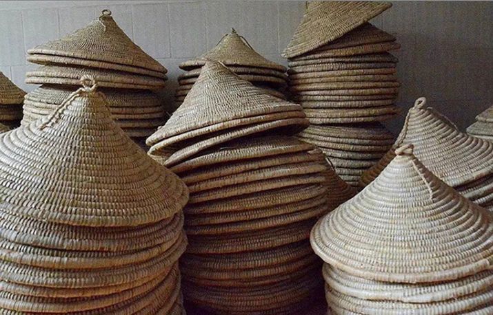 民族特色编织锅盖 云南十八怪草帽当锅盖 家居装饰品