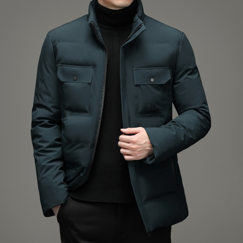 工装棉服中青年男士时尚棉服冬季短款外套棉袄男款棉衣爸爸装冬装