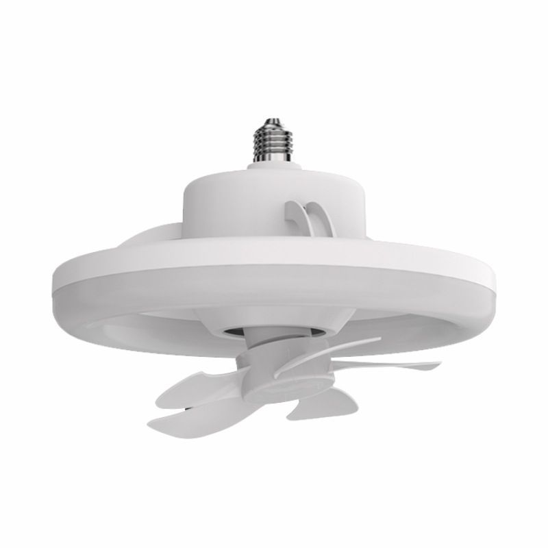 Screw Lde Fan Lamp 360 ° Fan Shaking Head Ultra-Quiet Bedroom Living Room and Kitchen Bathroom Lighting Blowing