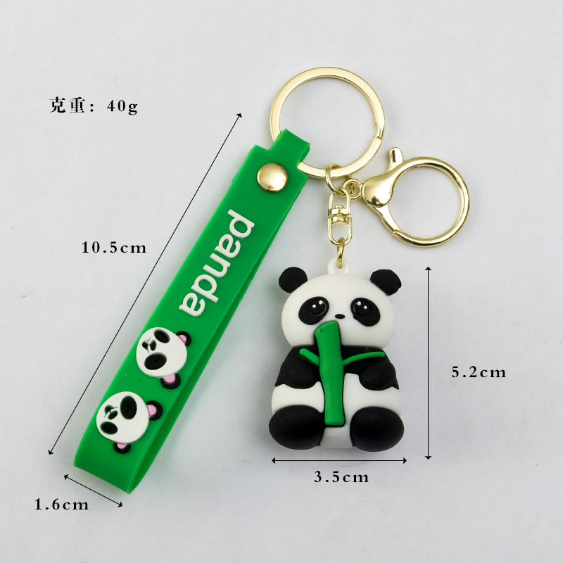 Cute Q Version Cute Bamboo Lesser Panda Keychain Bag Doll Pendant Panda Keychain Small Gift