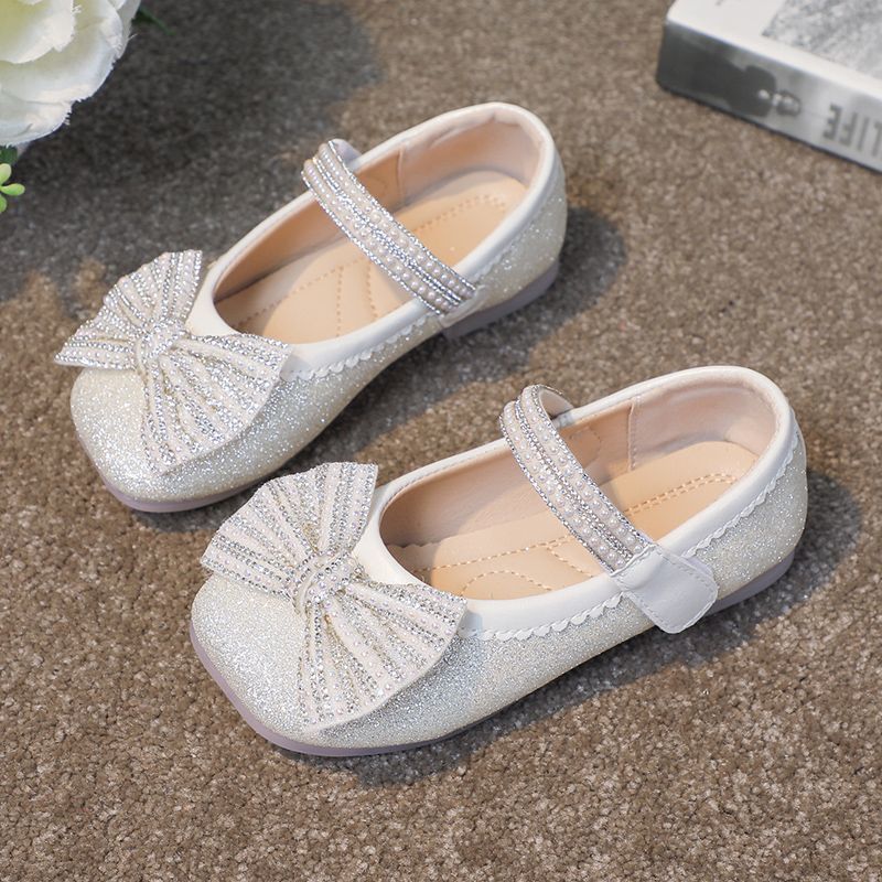 公主鞋女童秋季皮鞋春秋新款表演单鞋小女孩水晶鞋软底儿童鞋子潮