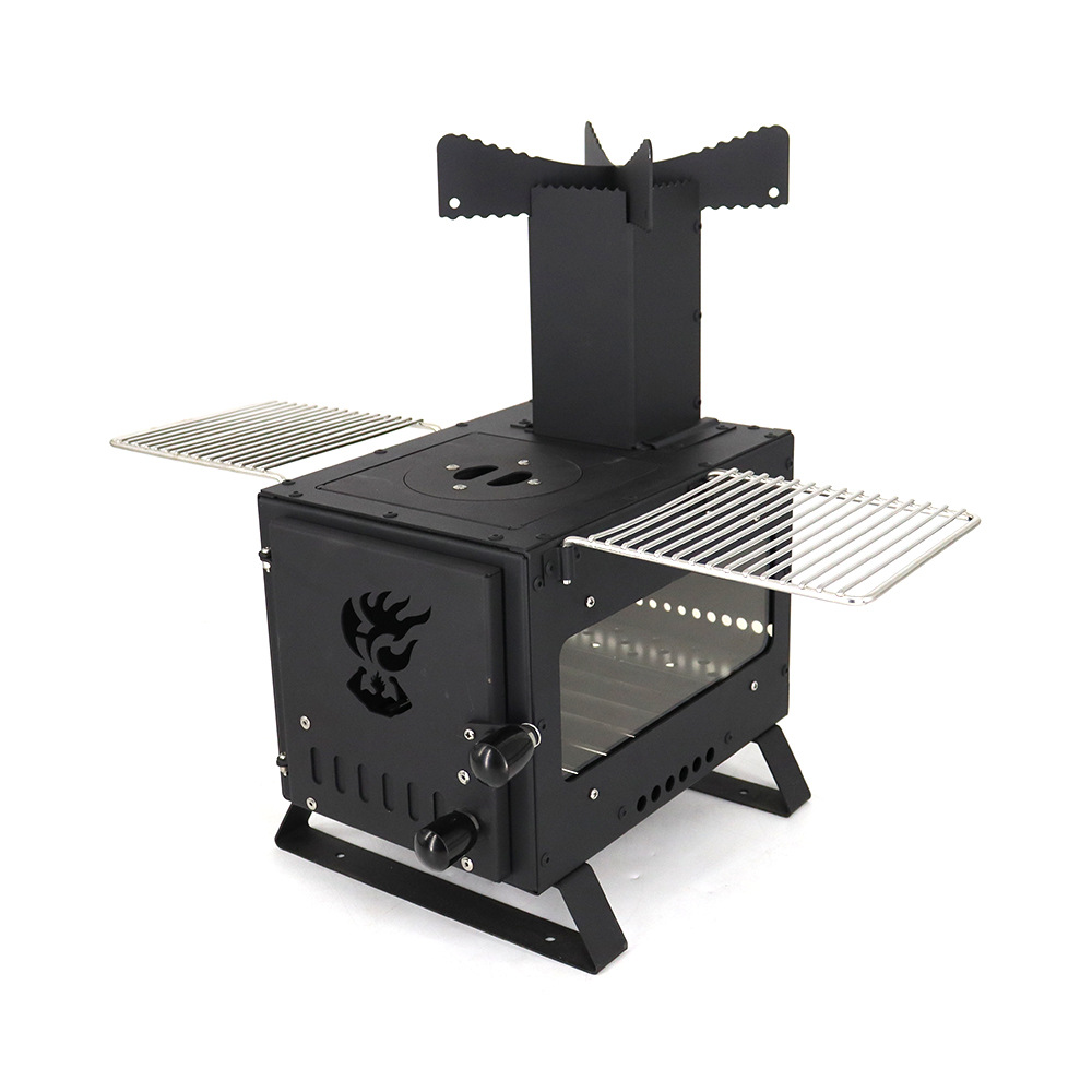 比格之火厂家直销户外露营柴火炉防风野餐烤火煮茶火箭炉炽焰炭炉