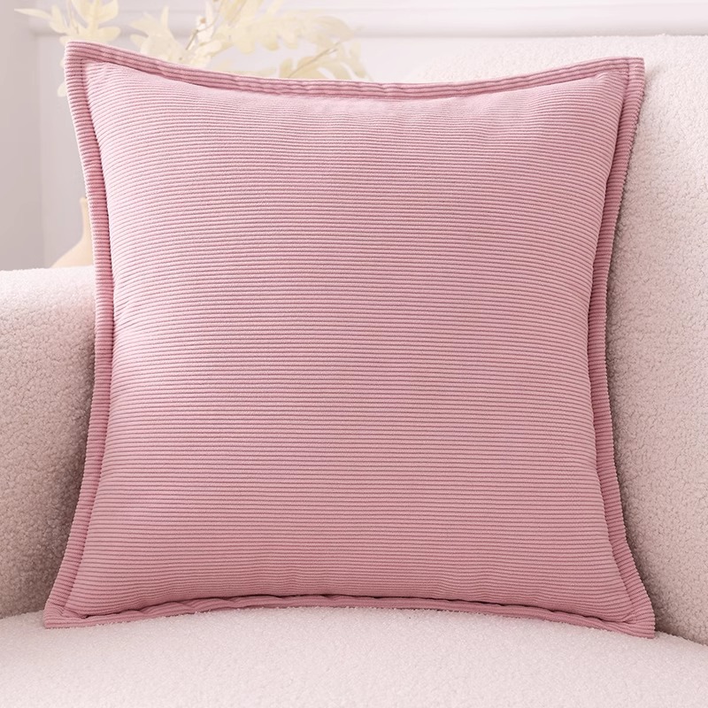 Nordic Style Modern Simple Corduroy Edge Pressing Pillow Cover Couch Pillow Waist Pillow Bedroom Bedside Cushion Wholesale