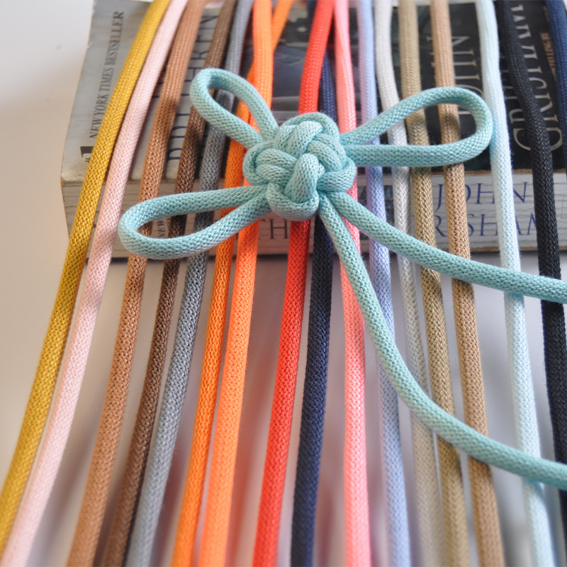 卫衣帽绳纯色礼品包装袋收纳袋中国结编织绳裤腰松紧绳厂家批发