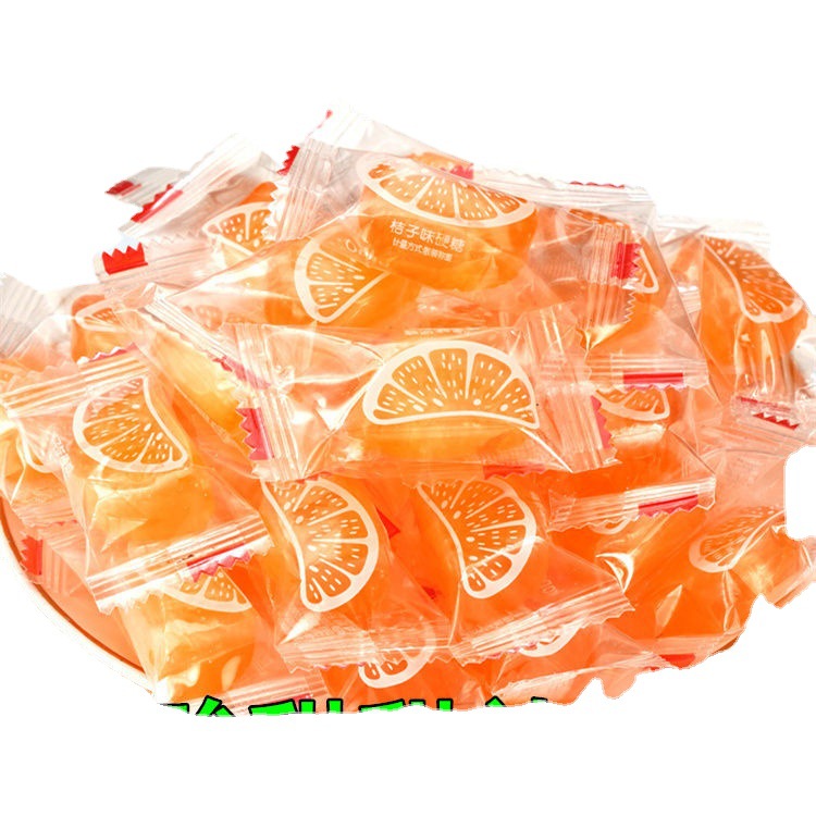 桔子硬糖橘子瓣硬糖怀旧糖果山东特产水果味硬喜糖零食批发-阿里巴巴