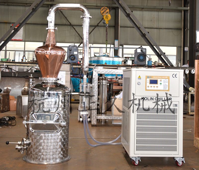 50l玫瑰精油蒸馏设备薰衣草纯露蒸馏器小型家用花草植物芳香提取