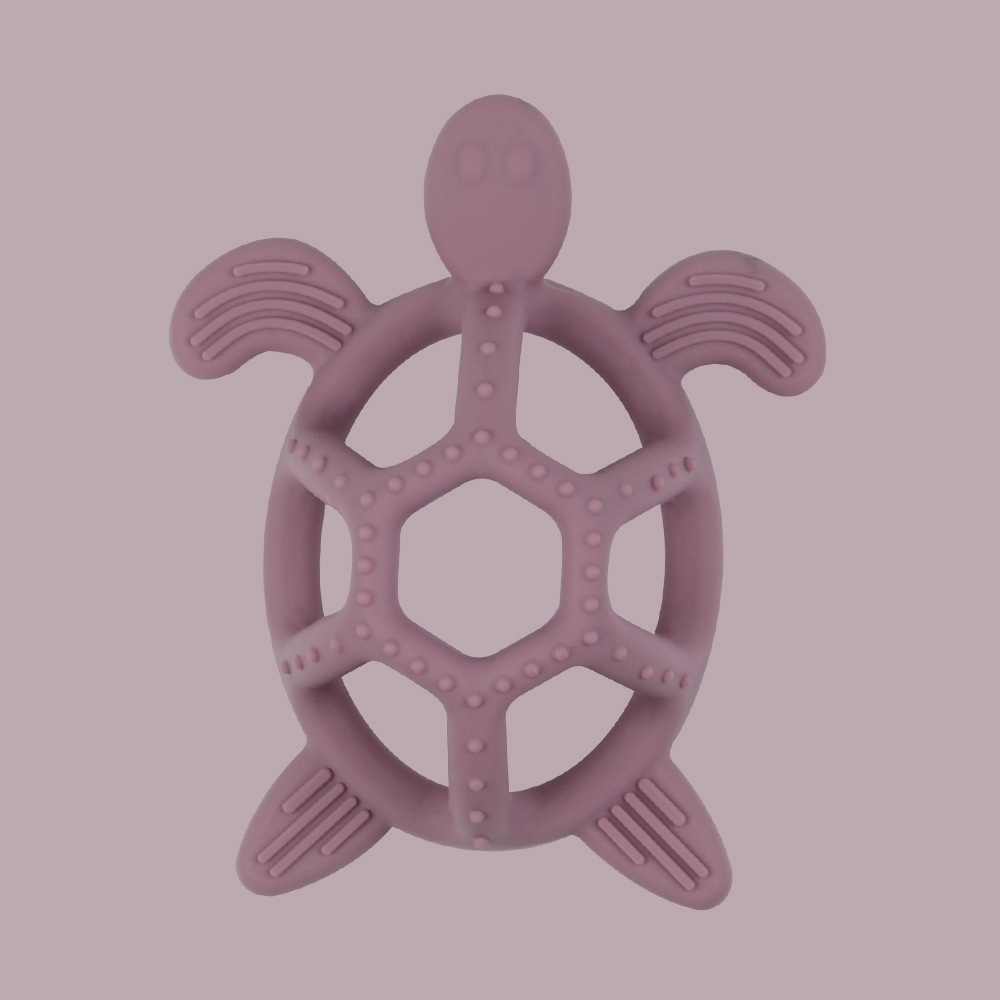 Amazon Hot Sale Baby Silicone Teether Hollow Spherical Turtle Teether Toys Prevent Hand Sucking Baby Teether Stick