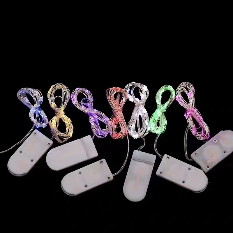 Cross-Border E-Commerce 2032 Button Copper Wire Lamp Valentine's Day Romantic Flower Decorative Lamp Wedding Ceremony Layout Small Colored Lights Wholesale