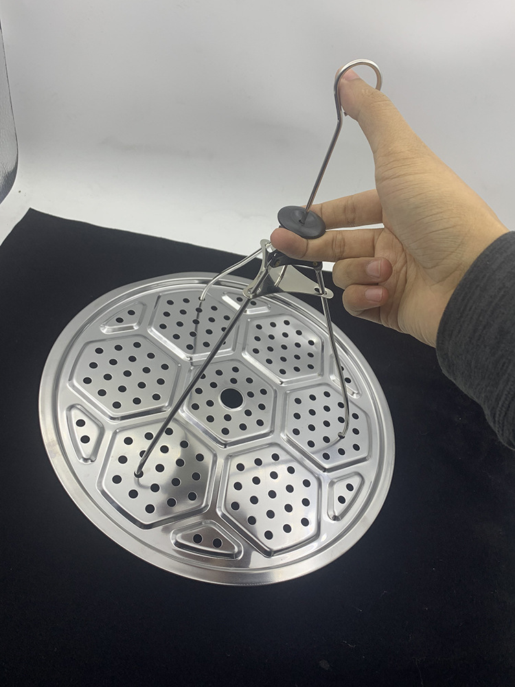 圆线三角抓盘夹加粗取碗不锈钢防烫锅夹三爪夹盘子的神器蒸笼篦子