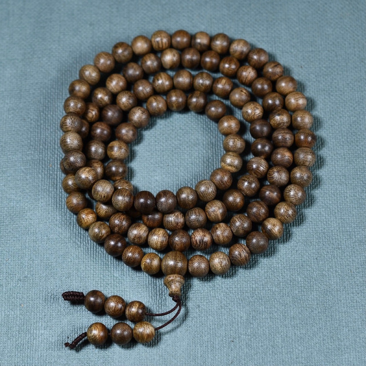 海南虫漏沉香手串108颗 8mm 6mm 清凉甘甜 韵味多重变化