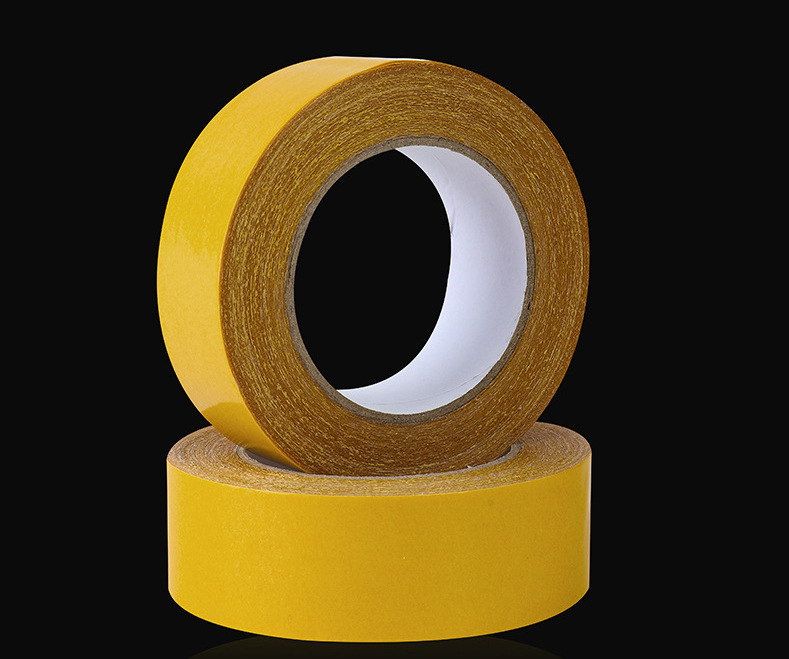 Yellow Paper Transparent Carpet Stitching Seamless Double-Sided Adhesive High Adhesive High Temperature Resistance Floor Adhesive Tape Mesh Duct Tape Wholesale