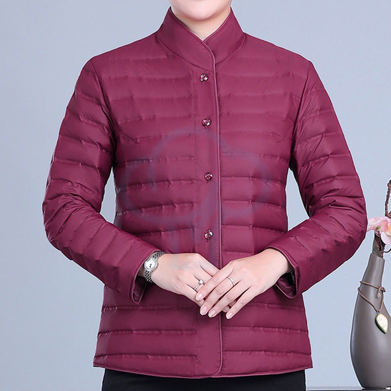 羽绒服内胆冬季轻薄大码无缝贴身女士立领羽绒服衣胖妈妈鸭绒填充