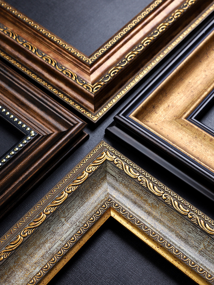 欧式数字油画框装裱成任意尺寸欧美复古装饰外框大框挂墙框