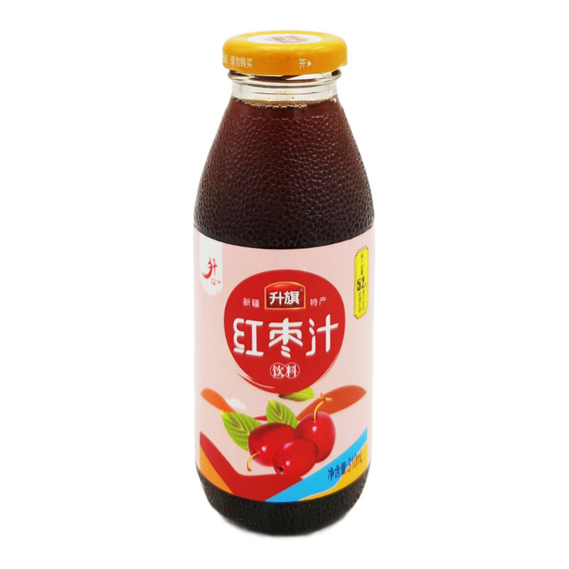 新疆特产升旗红枣汁310ml*15瓶装 50%含量果汁饮料果味饮品整箱