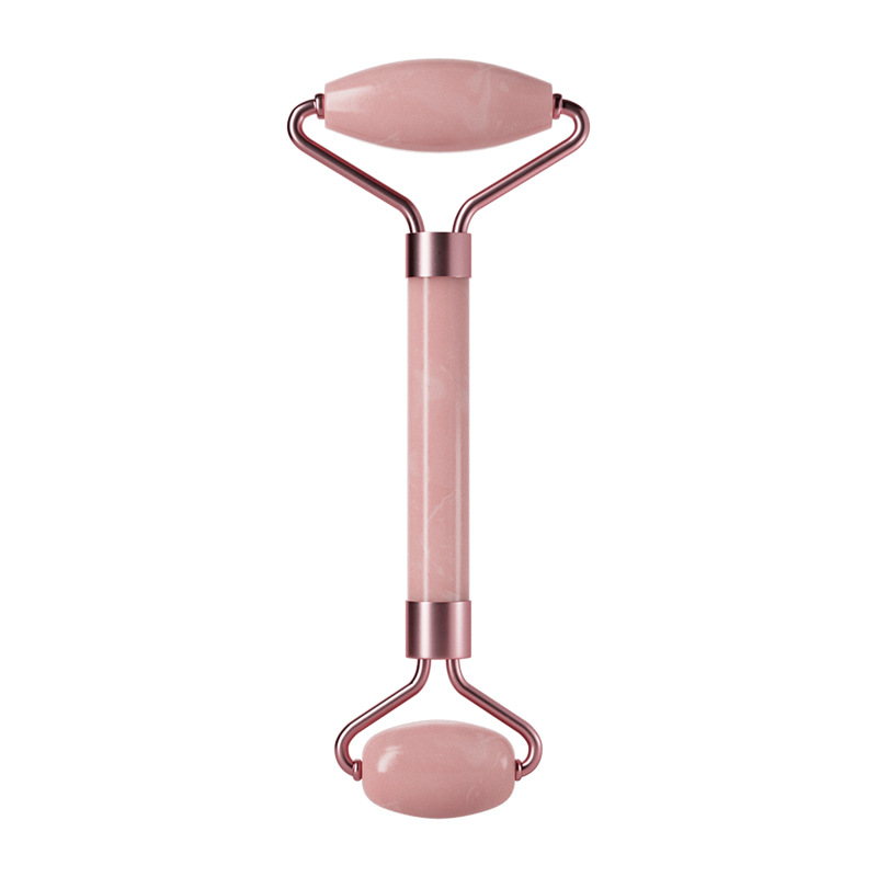 Pink Crystal Roller Facial Massage Non-Jade Beauty Bar Double-End Push Face Eye Point Lifting Heart-Shaped Scraper Wholesale