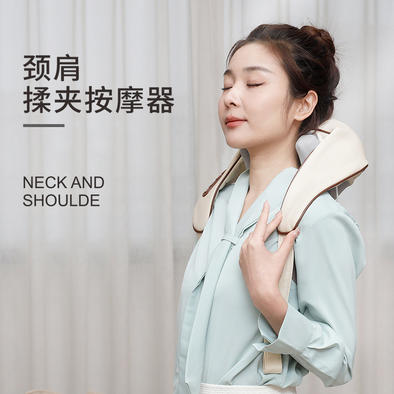 颈椎按摩器充电肩颈腰部背部脖子枕肩膀斜方肌颈部电动揉捏按摩仪