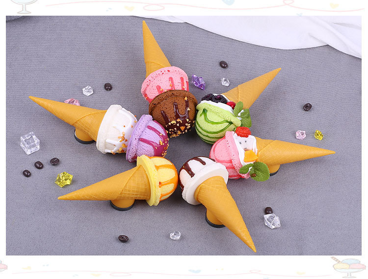 仿真冰激凌冰淇淋模型脆皮甜筒水果奶油商场展示拍摄道具玩具