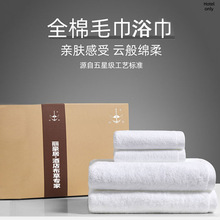 丽豪居酒店专用白色毛巾棉洗脸洗澡浴巾面巾全棉吸水速干套装