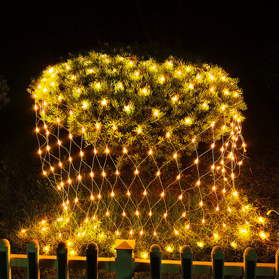 定制跨境新款360°超亮led彩灯渔网灯窗帘网灯节日庭院氛围装饰灯