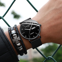 香港ABA龙瑞斯新款概念男士商务手表潮流学生石英夜光双日历腕表