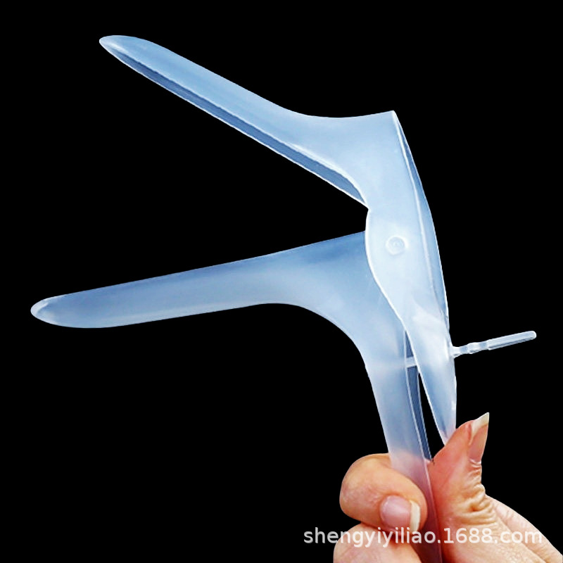 永康洁一次性阴道扩张器 塑料鸭嘴扩阴器a型半透明妇科检查扩张器