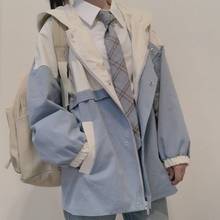 2021春秋新款外套女学生韩版宽松小个子学院风工F双层风衣夹克
