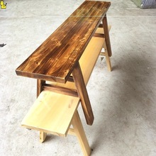 实木长条凳火锅长凳子现代简约柏木碳化长凳板凳火烧凳宽凳练功凳