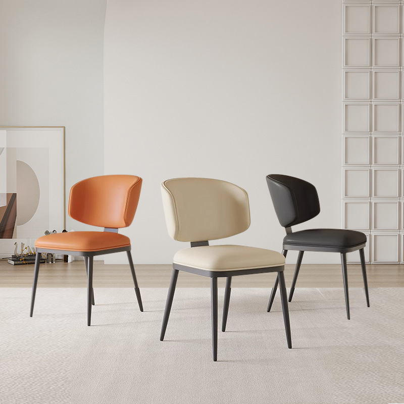 尊尚3159餐椅家用意式轻奢新款小户型椅子餐厅咖啡厅洽谈椅设计师