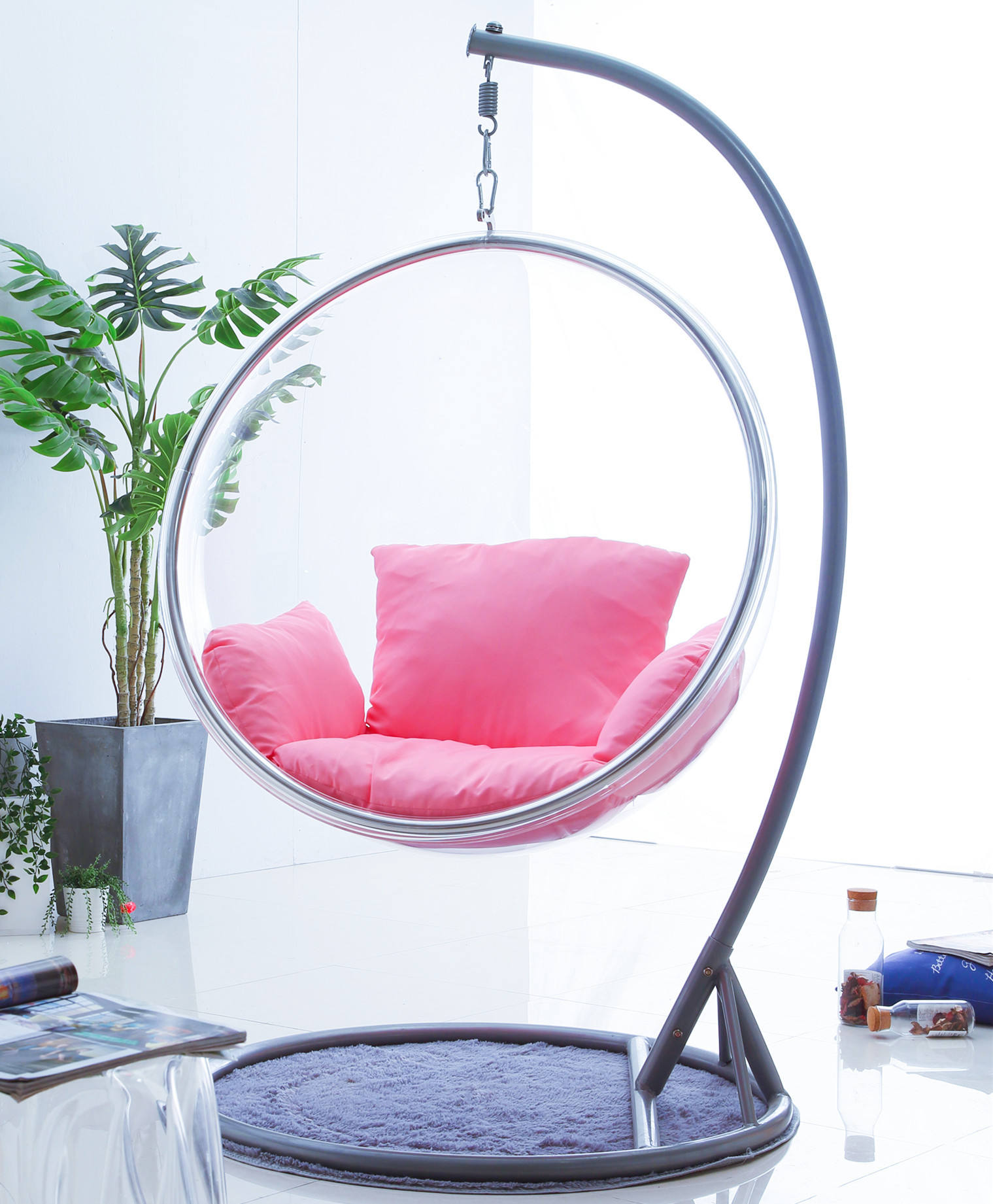 网红玻璃球吊椅透明泡泡椅家用户外秋千亚克力太空椅室内阳台吊篮