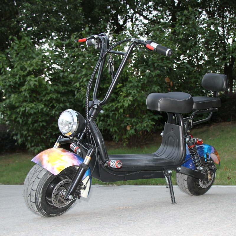 成人48v迷你小哈雷电动车1000w电机锂电池踏板摩托小海豚宽胎滑板