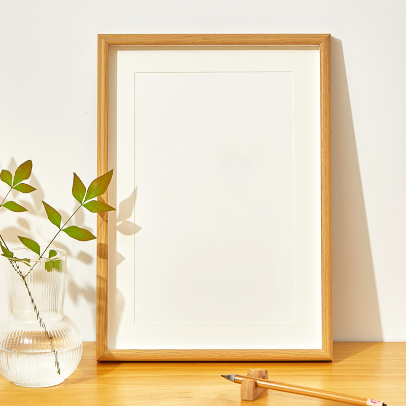 手写空白字画框宣纸卡纸画框长方形客厅简约diy书法画芯相框摆台