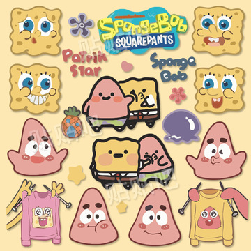 卡通可爱海绵宝宝行李箱贴纸笔记本电脑手机ipad水杯装饰贴画防水