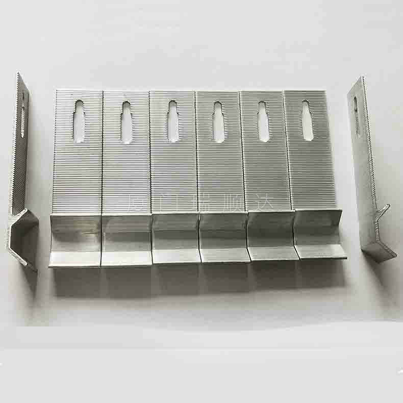 k型八字瓷砖干挂件大理石幕墙内外墙陶土板干挂扣铝挂件挂墙配件