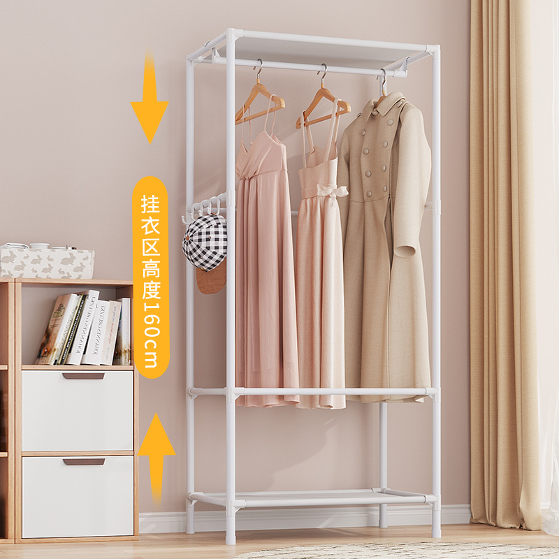 Simple Cloth Wardrobe Household Bedroom Dustproof Dormitory Rental Room Assembly Hanging Small Wardrobe Economical New Storage Cabinet