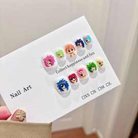 手绘红薯爆款美甲穿戴高级感ins风短款可拆卸个性穿戴甲批发指甲