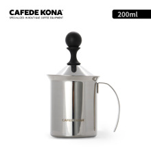 CAFEDE KONA打奶器 家用花式咖啡拉花牛奶打泡杯 手动奶泡器奶缸