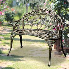 户外长椅铸铝铁艺 花园椅子庭院露天公园椅椅子靠背铁艺欧式长椅