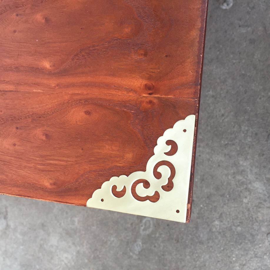 铜包角仿古中式纯铜柜门箱子全铜包边木箱装饰铜角花黄铜镂空护角