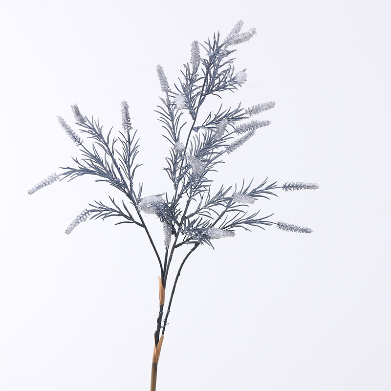 Salvia Officinalis Artificial Flower Dogtail Grass Decorative Plastic Sage Salvia Officinalis Autumn Color Wedding Decoration Props Fake Flower