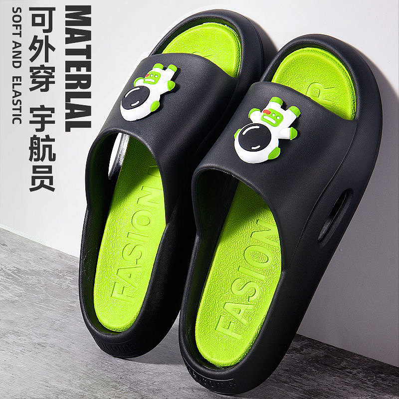 Summer Fashion All-Matching Outdoor Wear Wholesale Couples Sandals Soft Bottom Slip-on Slippers Women's Thick Bottom Ins Slippers