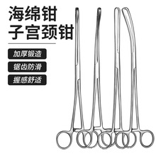 顺兴发医用卵圆钳有齿无菌持物组织钳拔火罐手术宫颈活检取样海绵